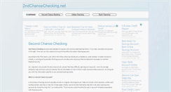 Desktop Screenshot of 2ndchancechecking.net