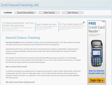 Tablet Screenshot of 2ndchancechecking.net